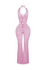 Refined Flare Duo Lace Top &amp; Pants SET