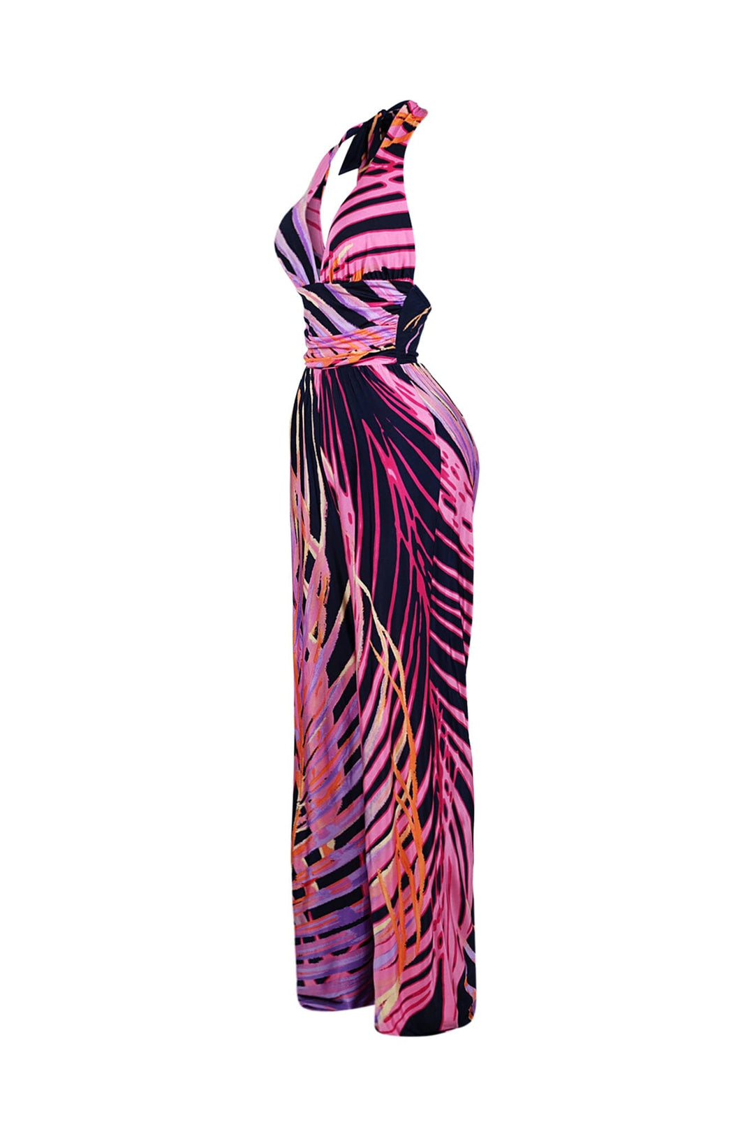 Artful Printed Halter Jumpsuit