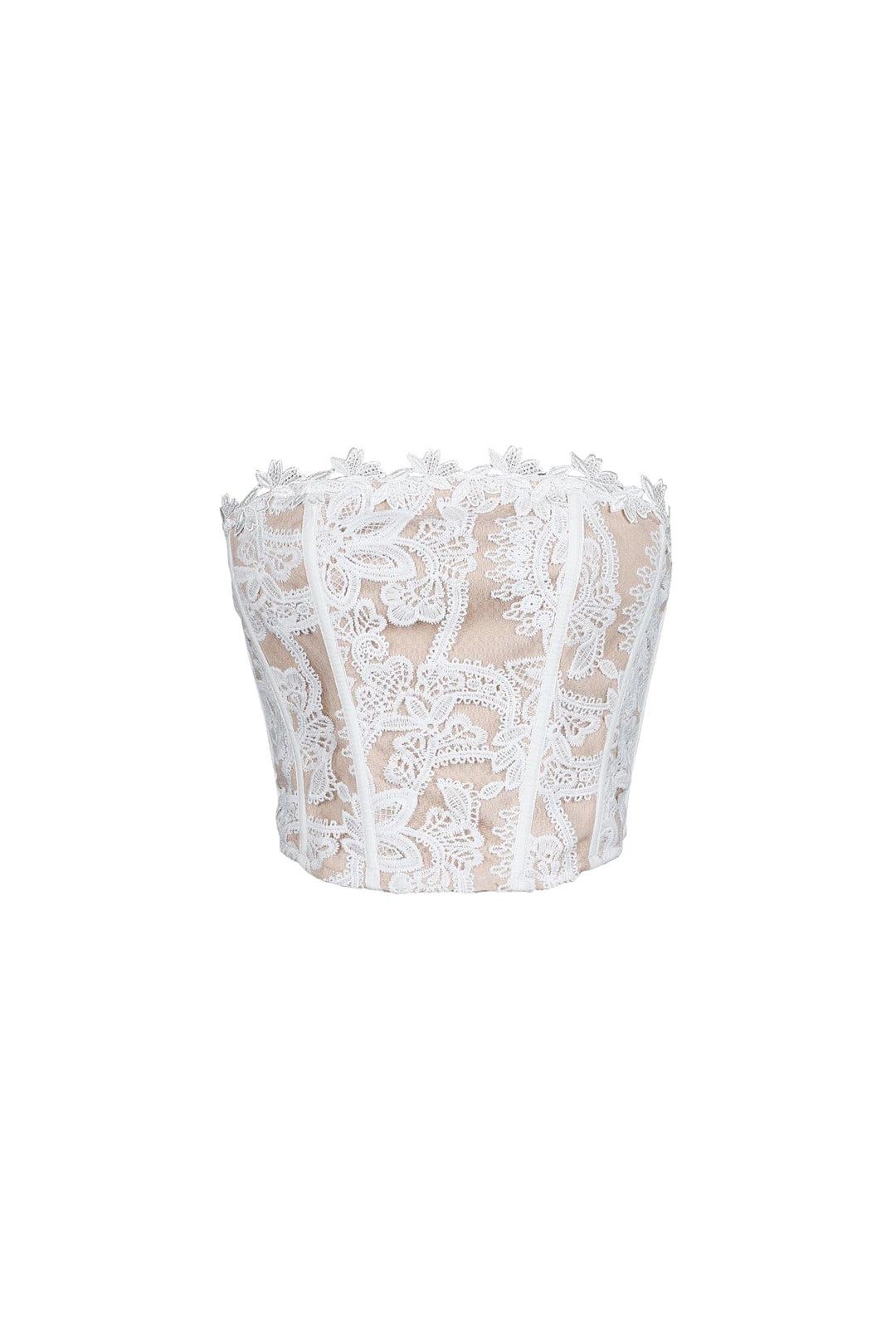Lacebound Bloom Mesh Corset Tube Top