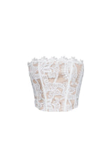 Lacebound Bloom Mesh Corset Tube Top