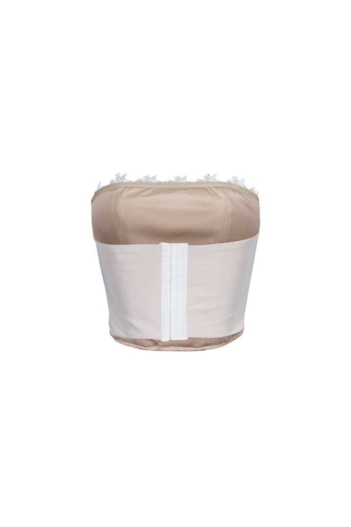 Lacebound Bloom Mesh Corset Tube Top