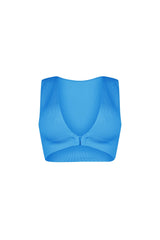 Silva Ribbed V Neck Clasp Top