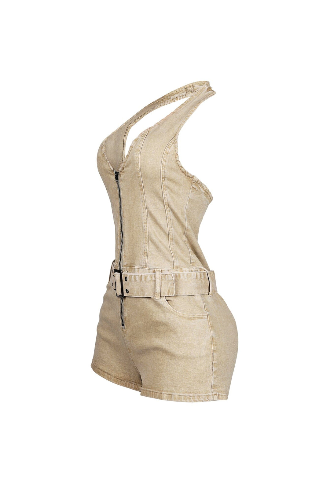 Everyday Belted Halter Utility Romper