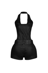 Everyday Belted Halter Utility Romper