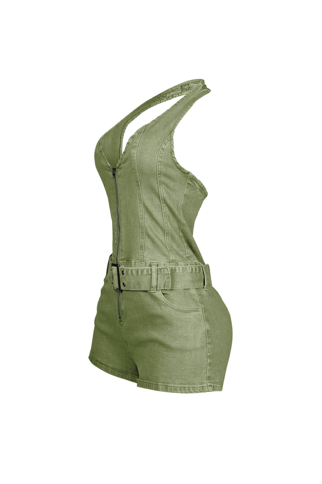 Everyday Belted Halter Utility Romper