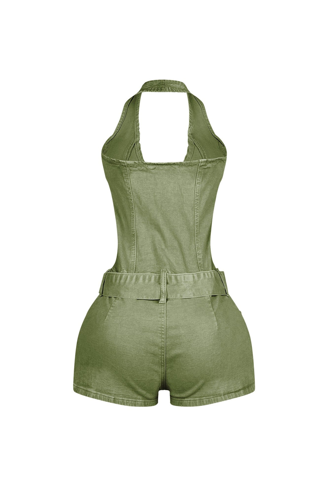 Everyday Belted Halter Utility Romper