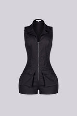 Orena Cargo Zip Up Romper