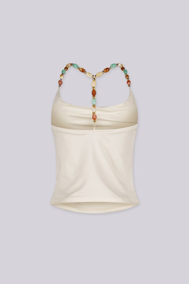 Earth Stone Strap Halter Top