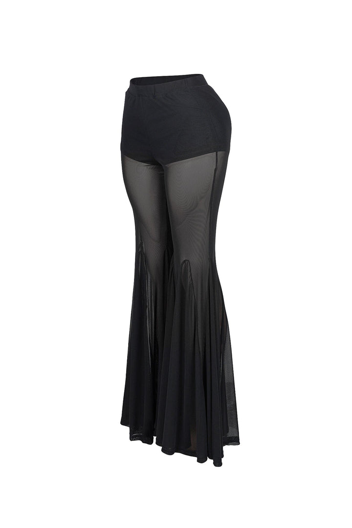 Aero Split Mesh Flared Pants