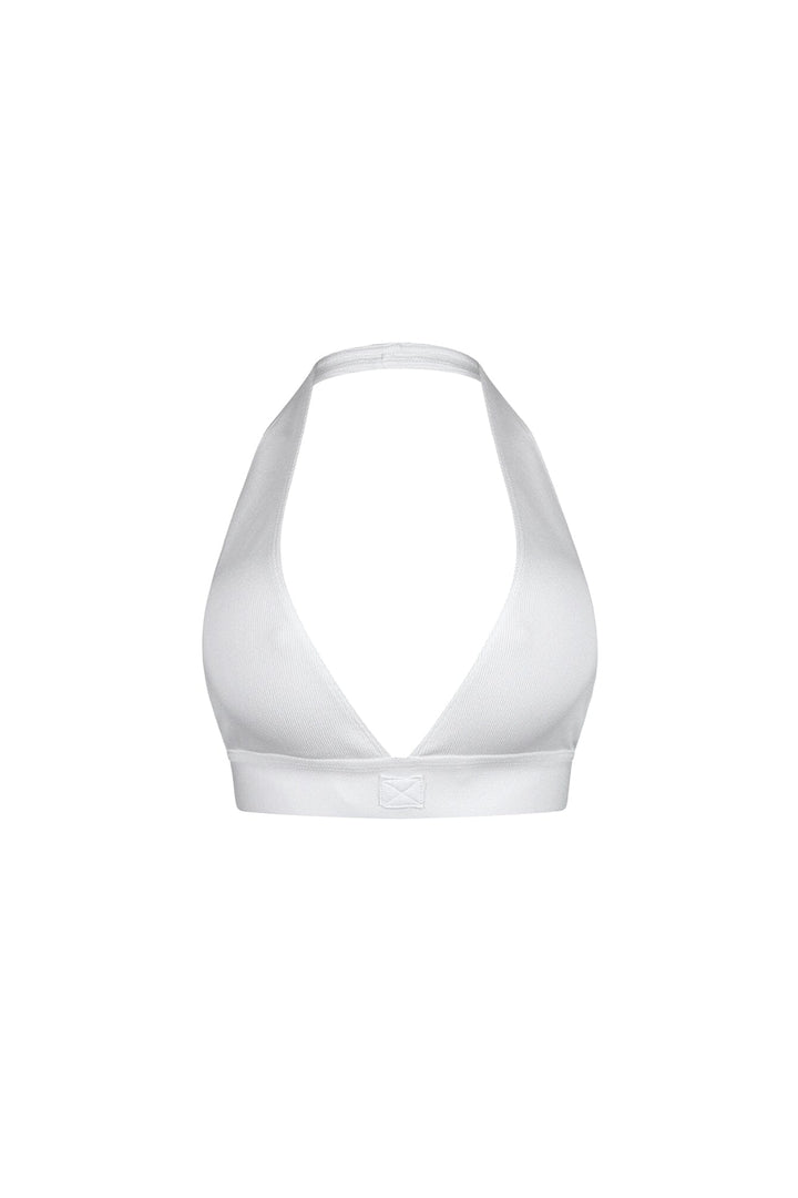 Astra Ribbed Deep V Neck Halter Top