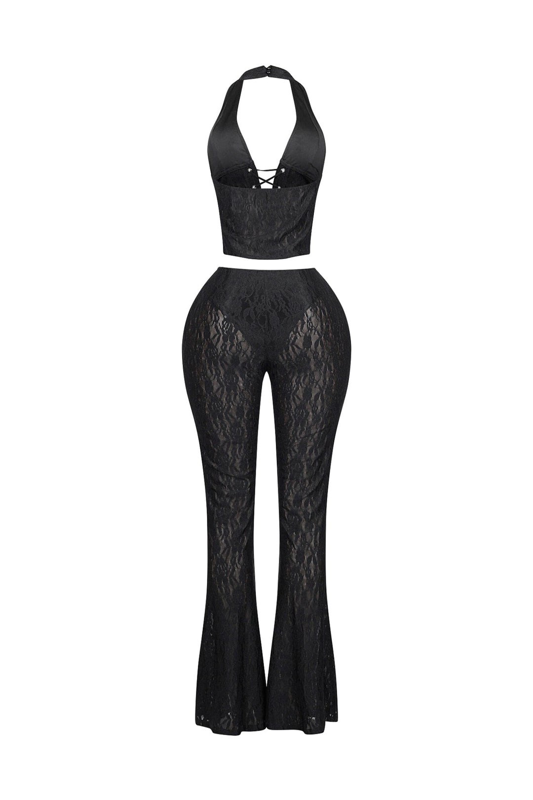 Marcelle Lace Halter Top &amp; Pants SET