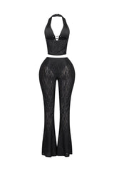 Marcelle Lace Halter Top &amp; Pants SET