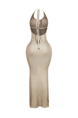 Rivexa Glitter Lurex Ribbed Maxi Dress