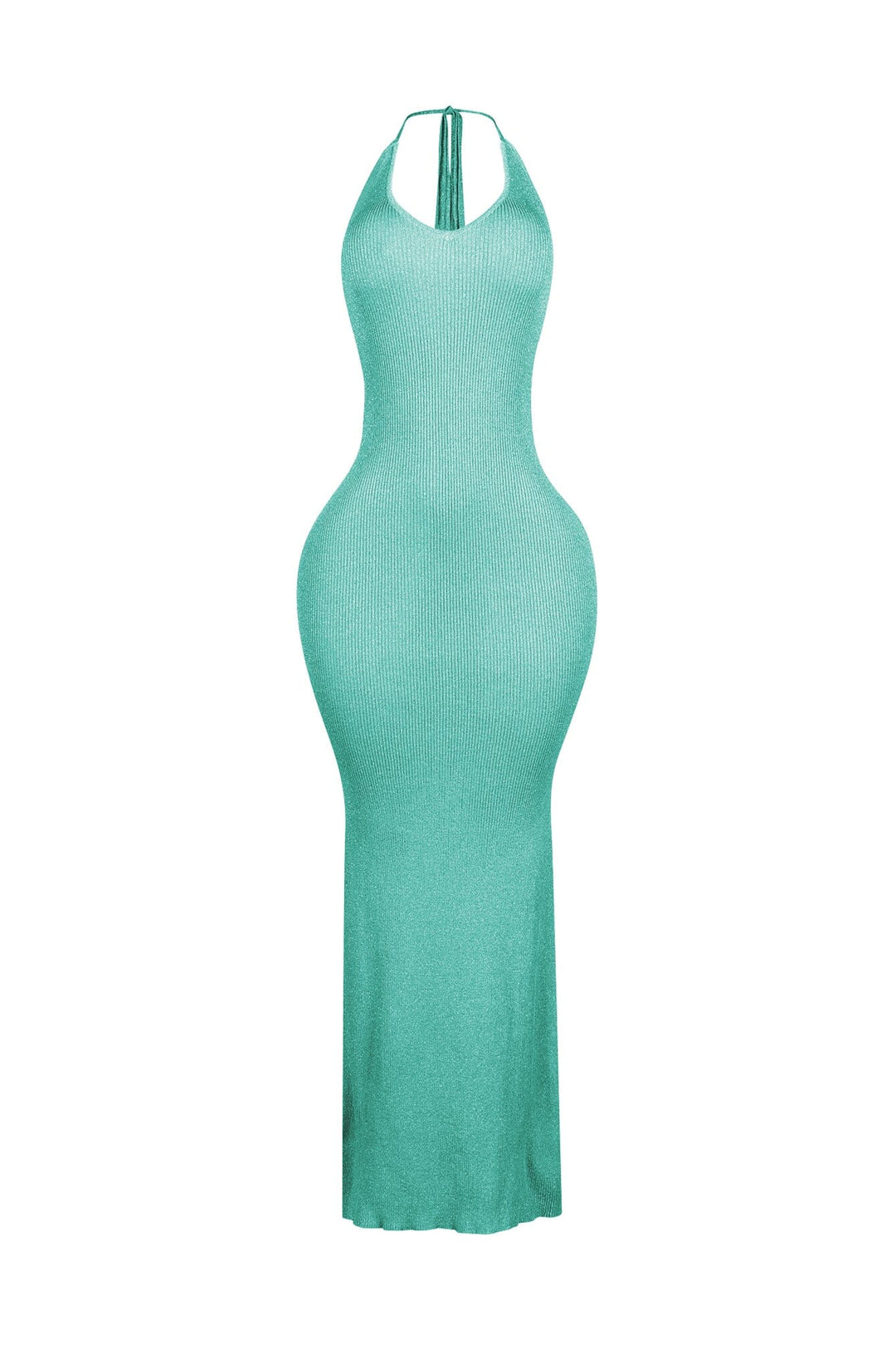 Rivexa Glitter Lurex Ribbed Maxi Dress