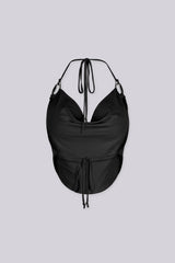 Silver Chrome Halter Top
