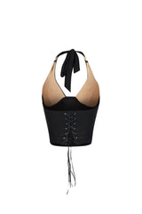 Corsabella Mesh Lace Halter Corset Top