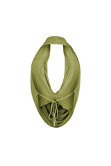 Cascading Mesh Cowl Neck Tie Top