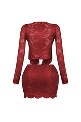 Elarose Lace Top &amp; Skirt SET