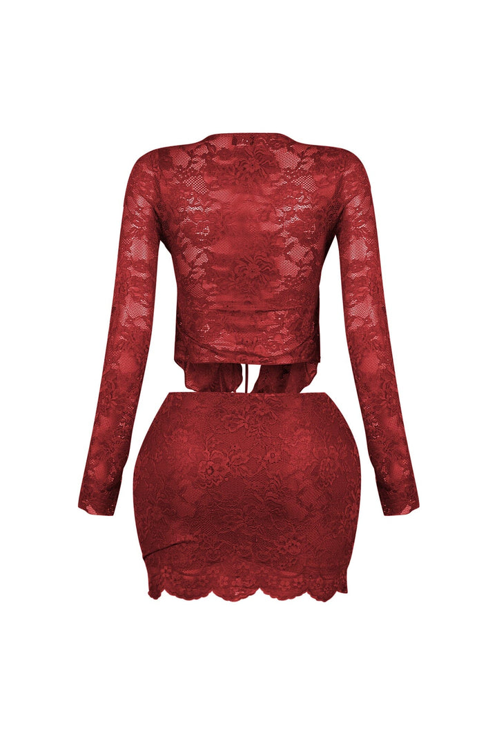Elarose Lace Top &amp; Skirt SET