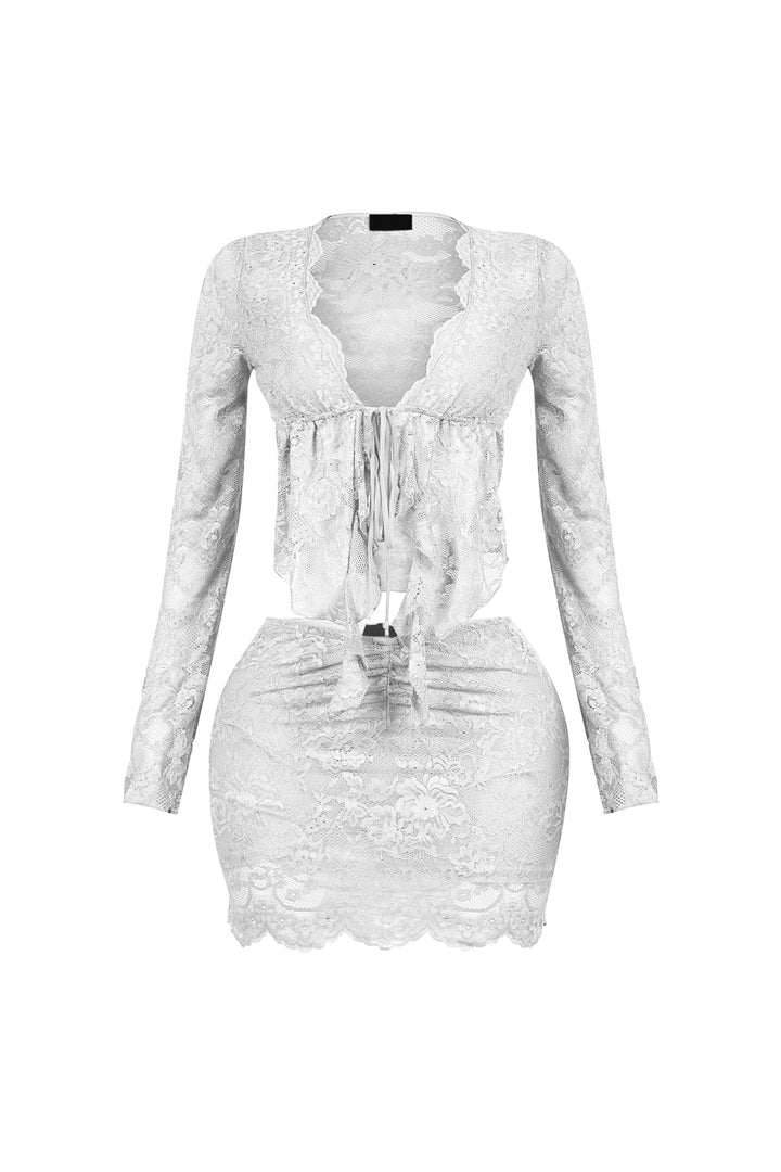Elarose Lace Top &amp; Skirt SET