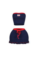 Firework Babe USA Flag Tube Top &amp; Skirt SET