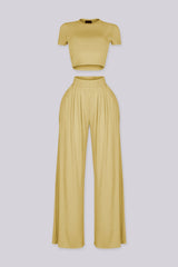 Ease Crop Top &amp; Pants SET