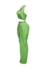 Glimma Halter Neck Top &amp; Skirt SET
