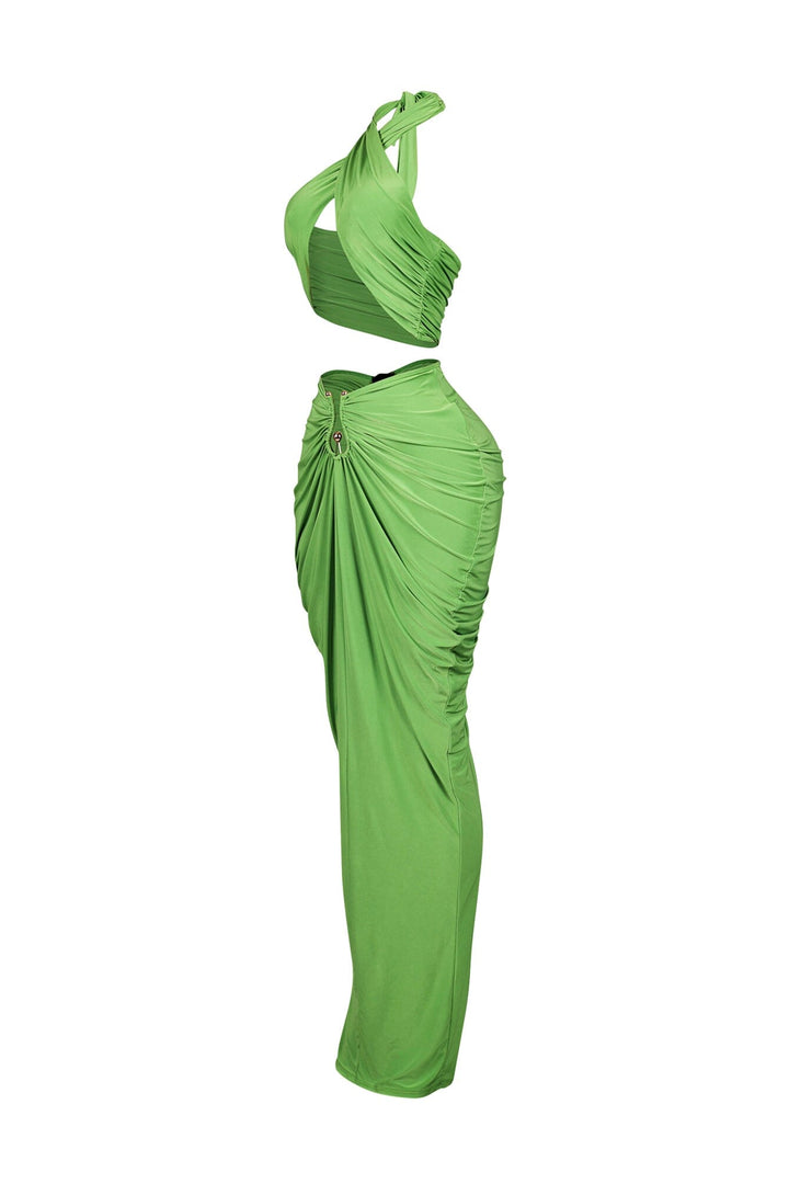 Glimma Halter Neck Top &amp; Skirt SET