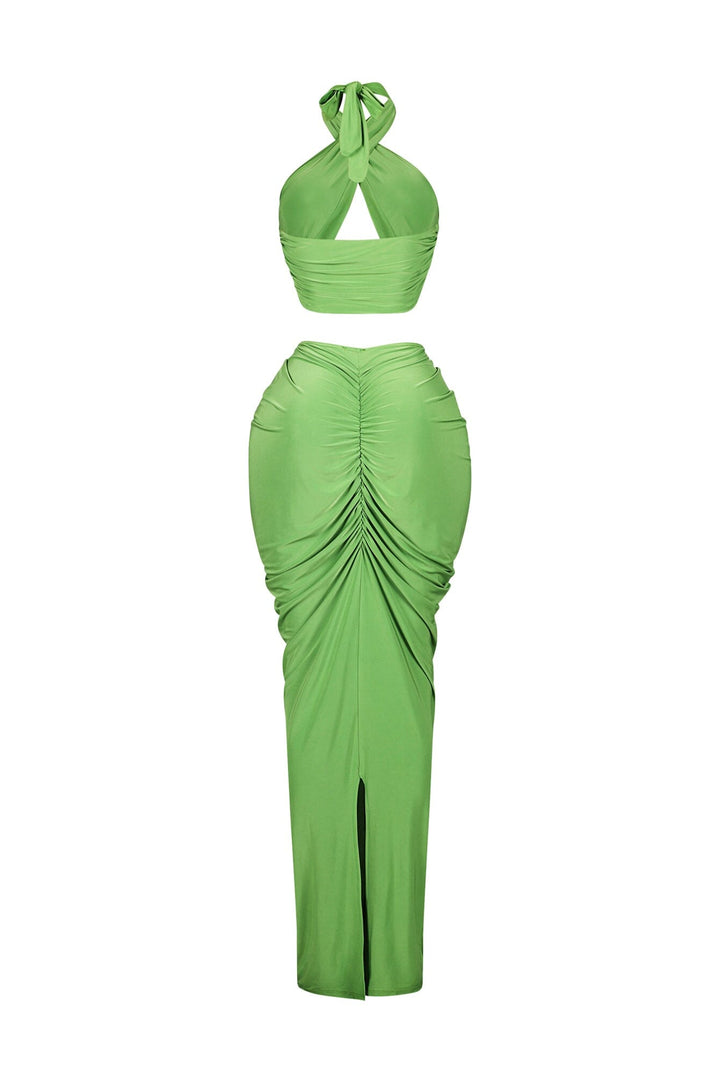 Glimma Halter Neck Top &amp; Skirt SET