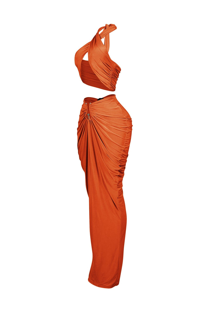 Glimma Halter Neck Top &amp; Skirt SET