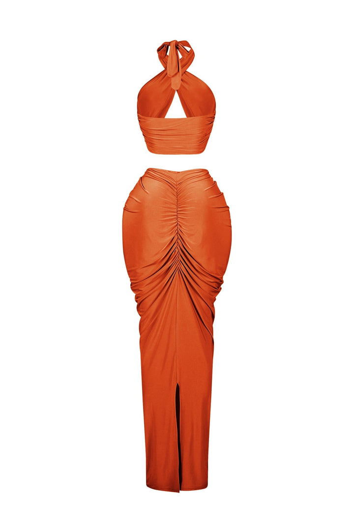 Glimma Halter Neck Top &amp; Skirt SET