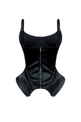 Alastair Peplum Satin Bustier