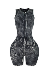 Kienna Tie Dye Zip Up Romper