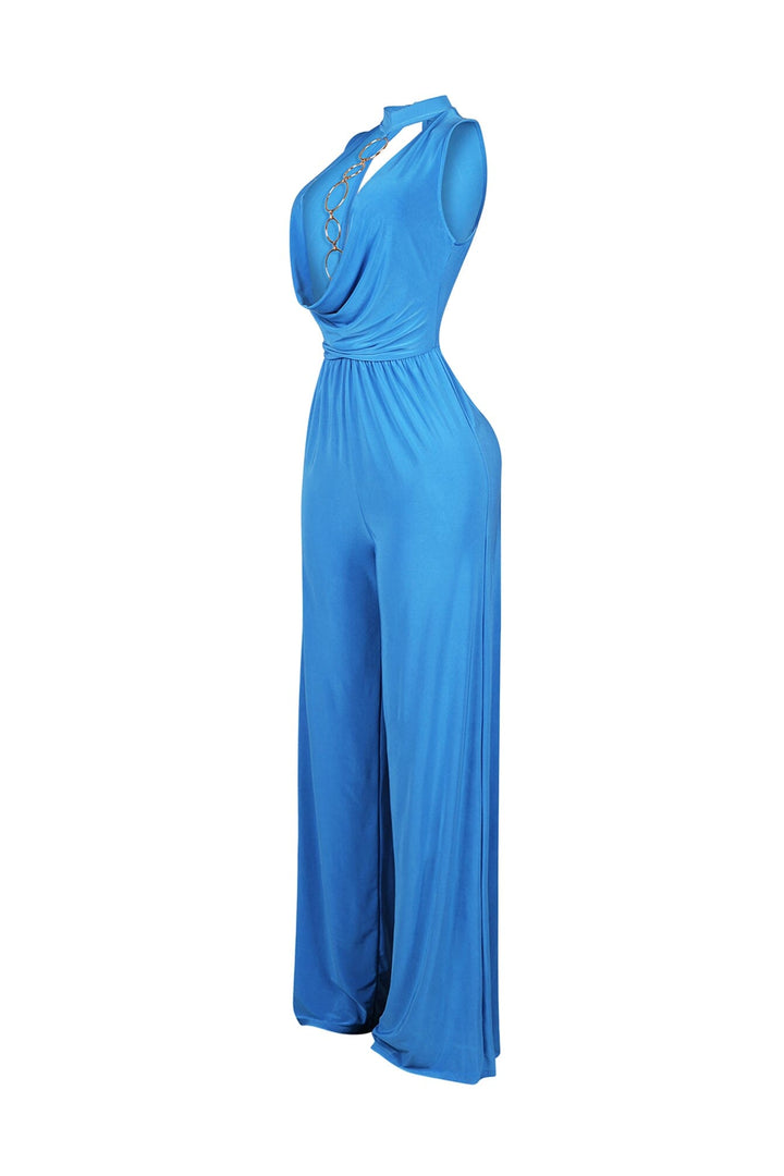 Circle Accent Wide Leg Jumpsuit