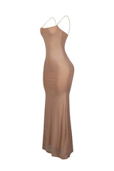 Callie Mesh Rhinestone Maxi Dress