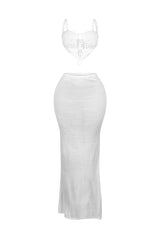 Brisa Crochet Top &amp; Maxi Skirt SET