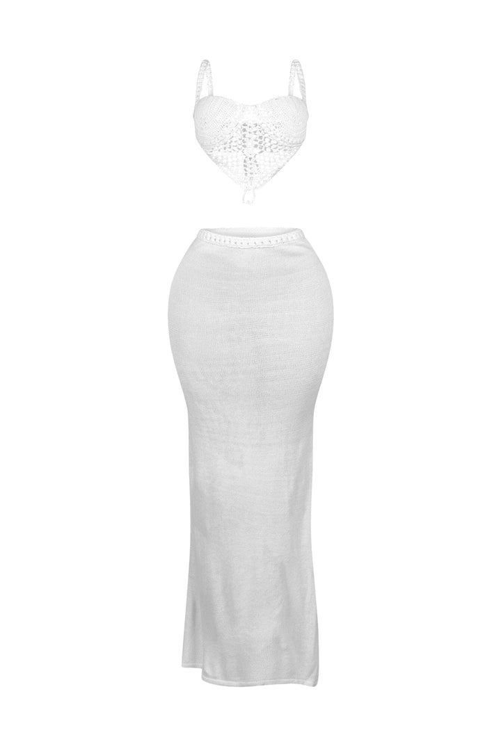Brisa Crochet Top &amp; Maxi Skirt SET