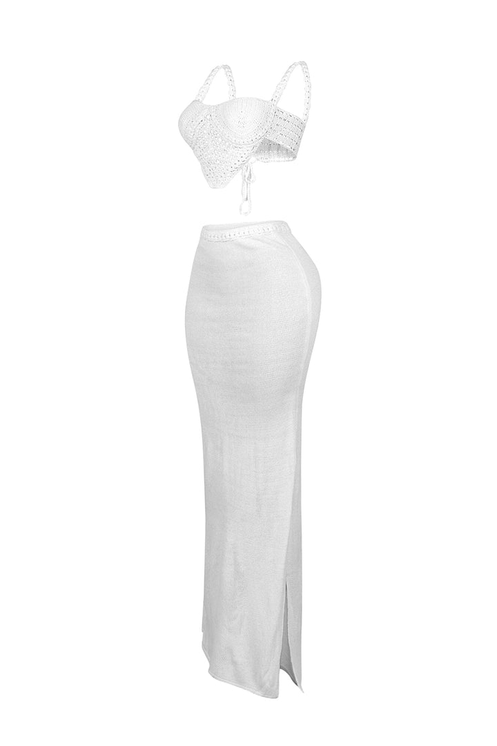 Brisa Crochet Top &amp; Maxi Skirt SET