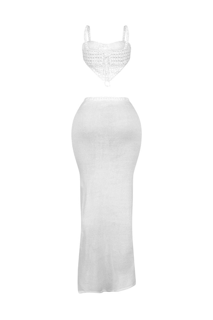 Brisa Crochet Top &amp; Maxi Skirt SET