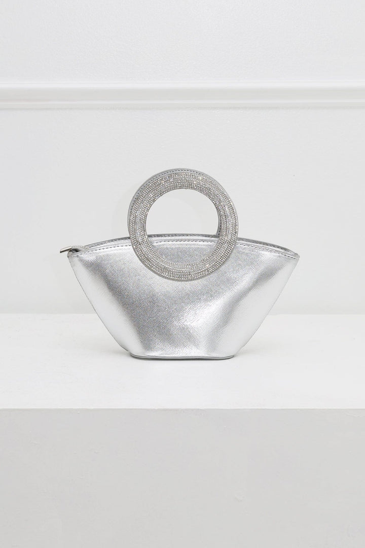 Nina Gleam Rhinestone Top Handle Bag