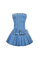 Lineforce Tube Eyelet Micro Denim Dress