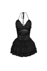Teaseflow Lace Ruffle Mini Dress