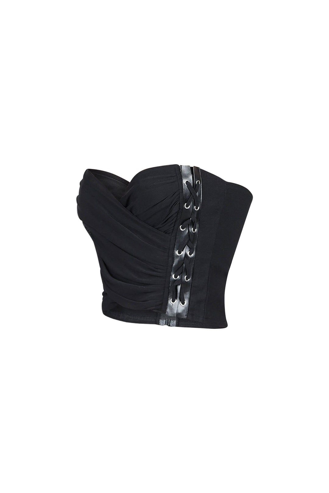 Vice Mesh Lace Up Crop Top