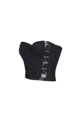 Vice Mesh Lace Up Crop Top