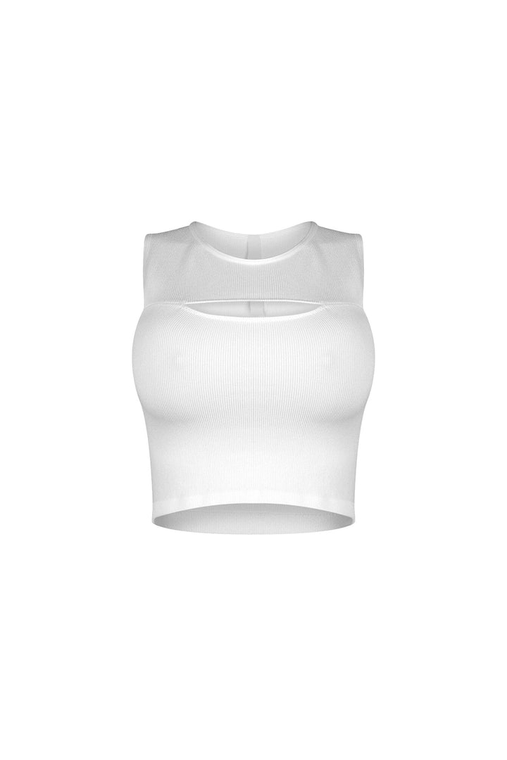 Slimbase Ribbed Slit Tank Top