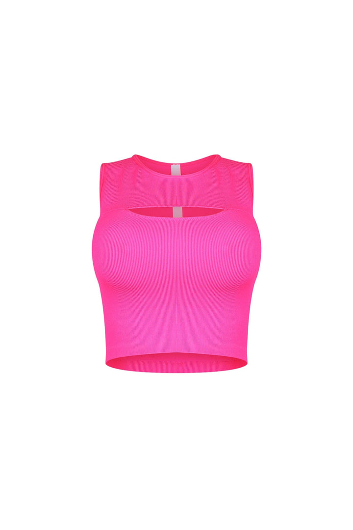 Slimbase Ribbed Slit Tank Top