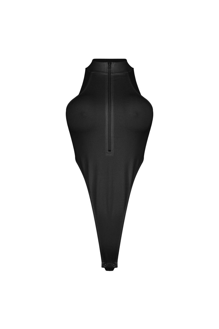 Edgeform Ribbed Zip Bodysuit