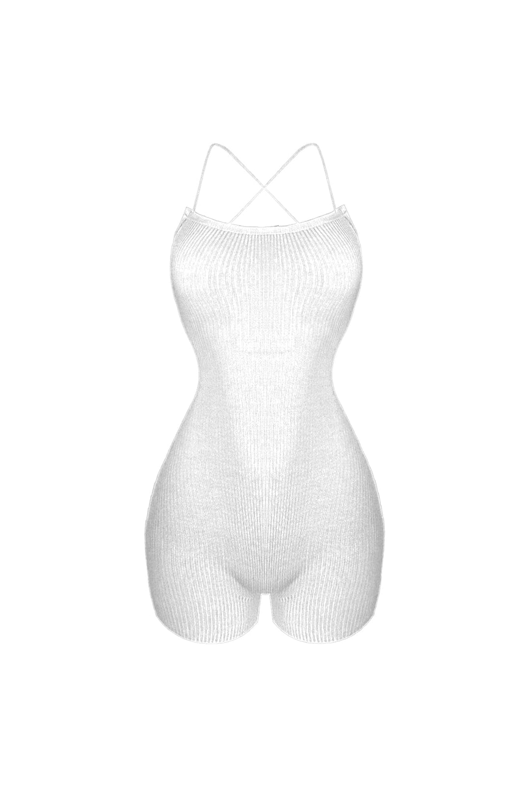 On the Move Ribbed Tank Strappy Romper