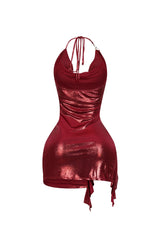 Cyber Sway Foil Mini Dress