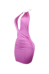 The Moment Metal Choker Ruched Dress